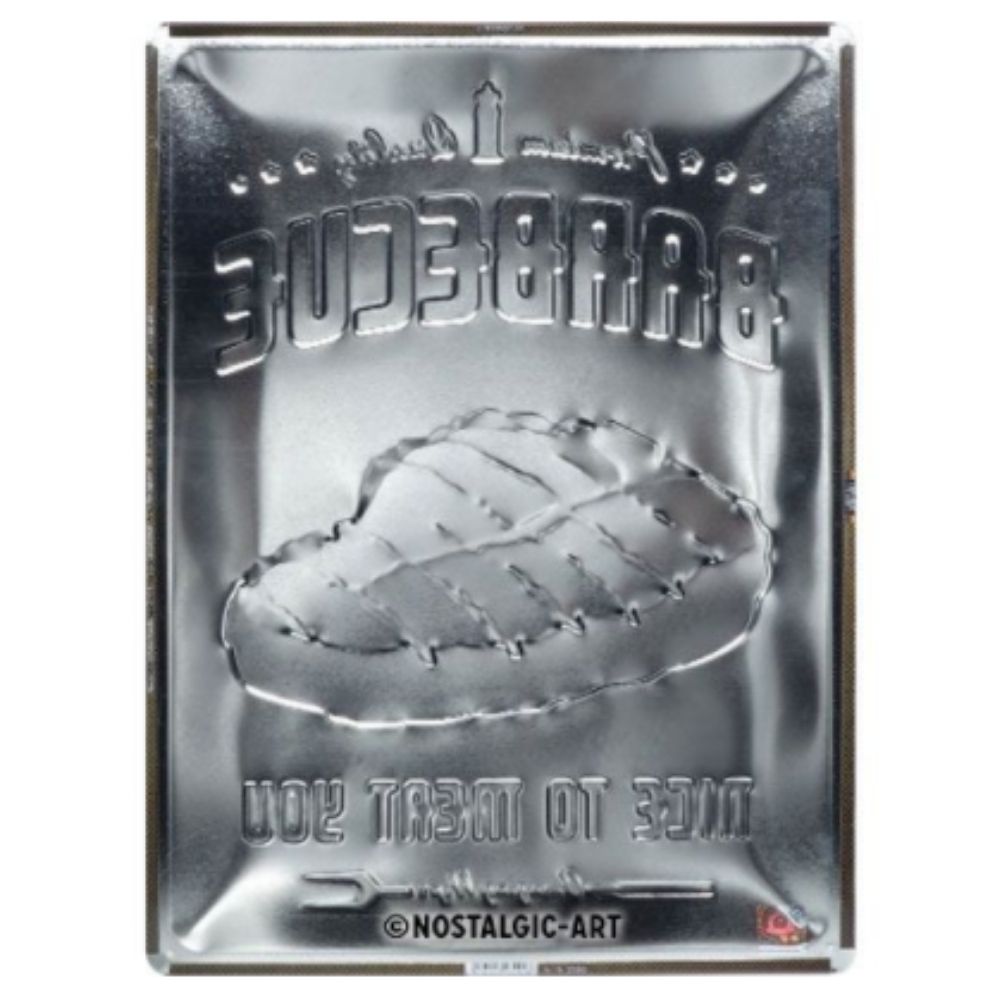 Barbecue Nice to Meat You Metal Sign