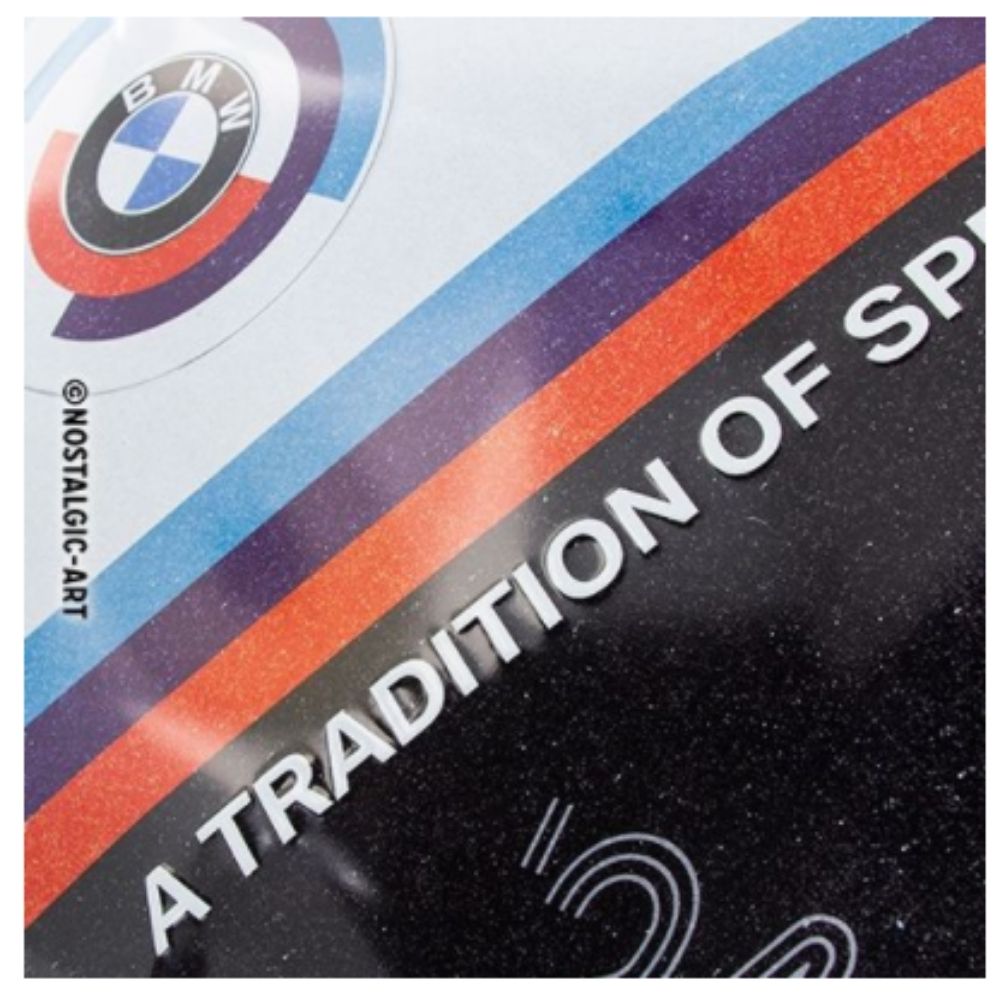 BMW A Tradition of Speed Metal Sign