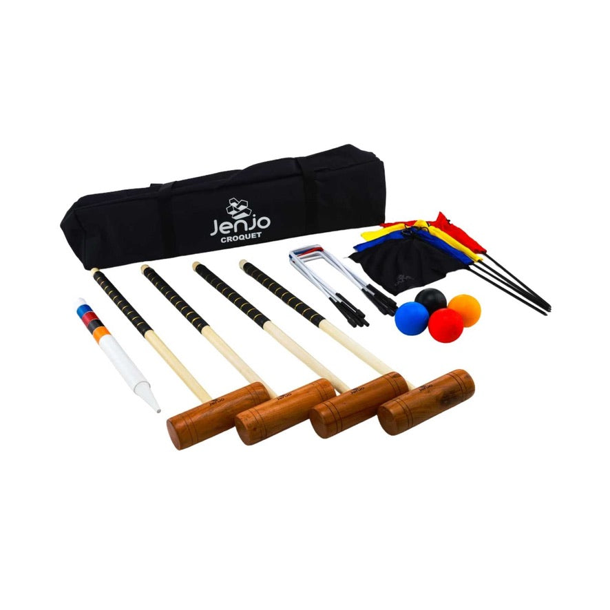 Championship Hardwood Croquet Set W/ Carry Bag