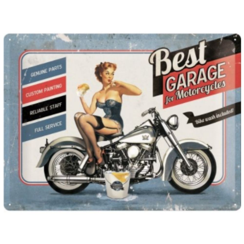 Best Garage For Motorcycles Metal Sign