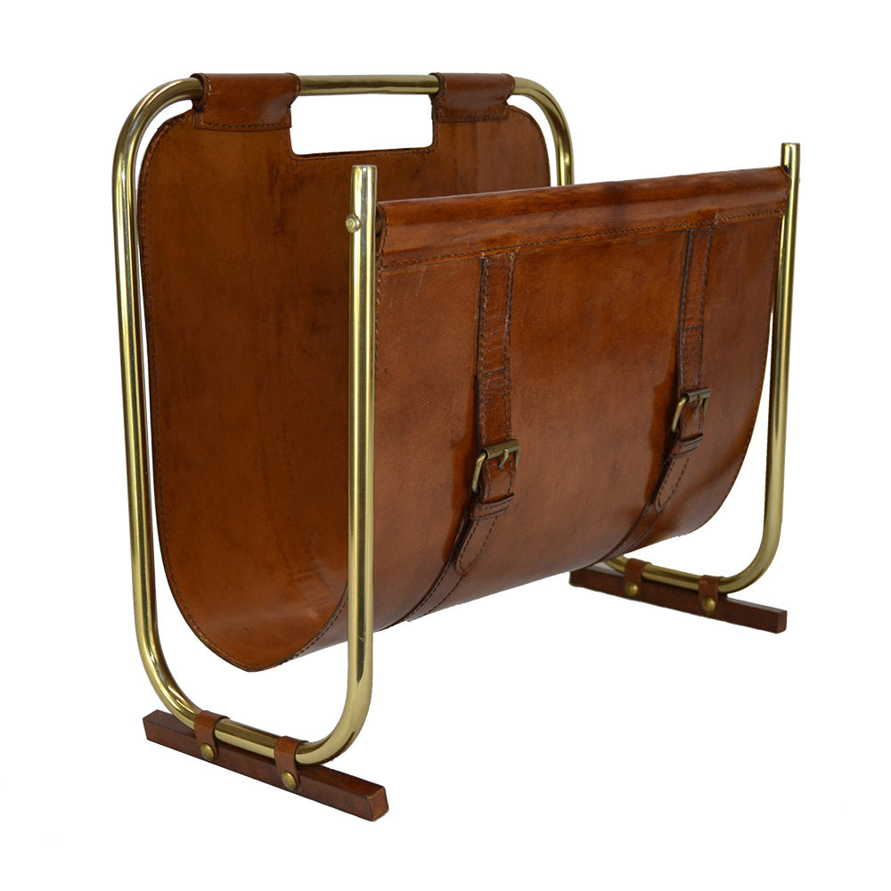 Leather Magazine Stand (Available in 3 Colors)