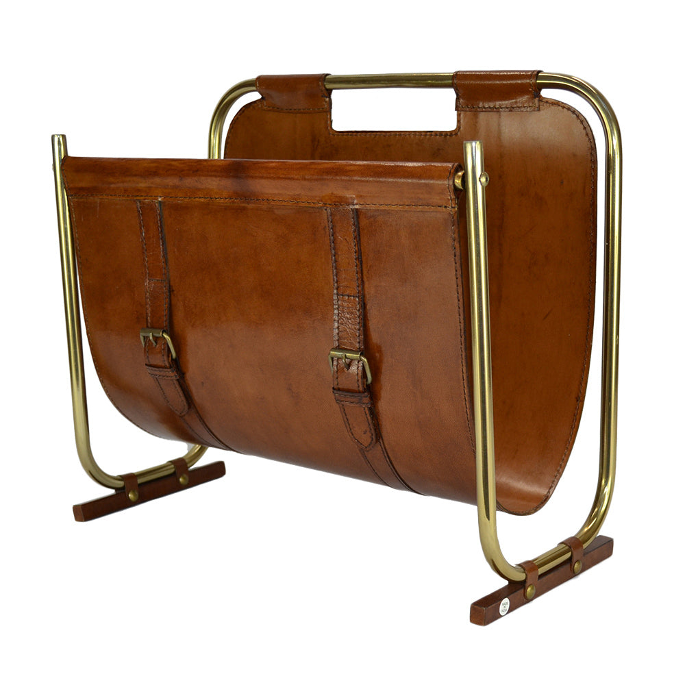 Leather Magazine Stand (Available in 3 Colors)