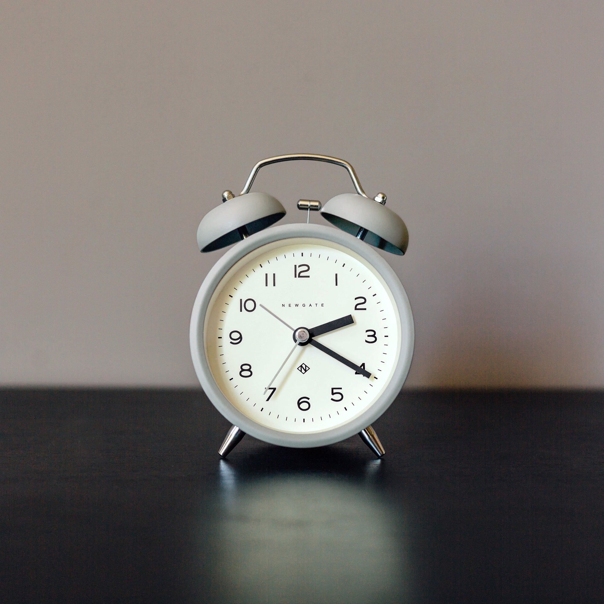 Newgate Charlie Bell Echo Alarm Clock Matte Posh Grey