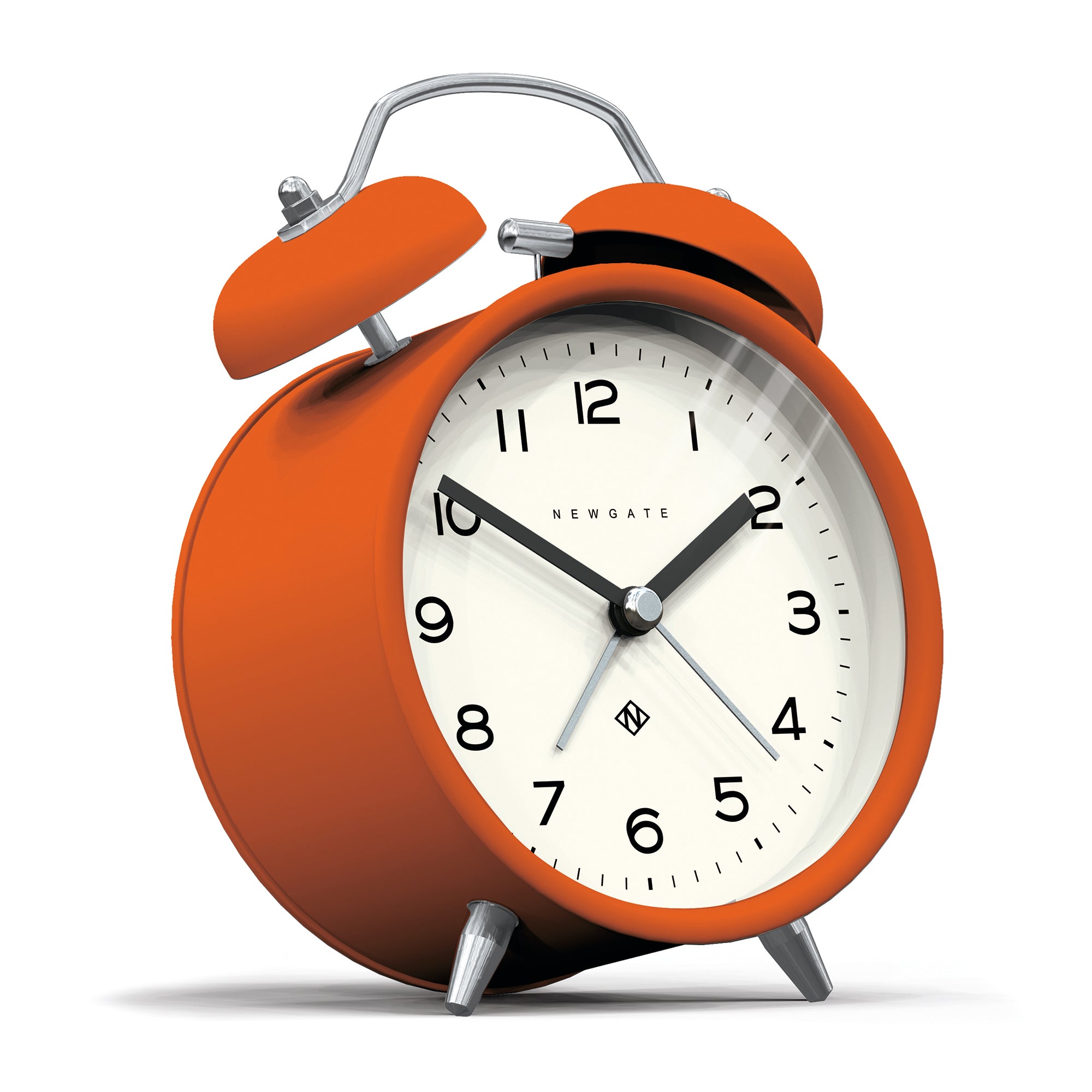 Newgate Charlie Bell Echo Alarm Clock Matte Orange