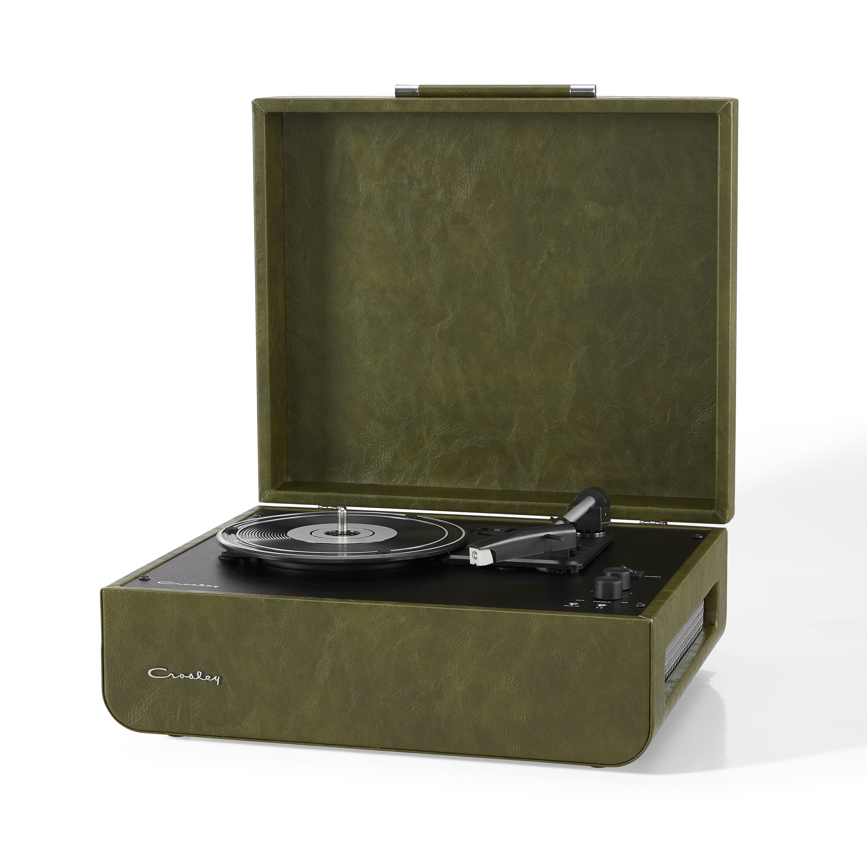 Crosley Mercury Turntable - Green + Majority D40 Bluetooth Speakers - Black - BUNDLE