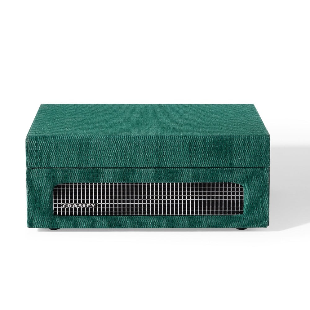 Crosley Voyager Bluetooth Portable Turntable - Dark Aegean + Record Storage Crate BUNDLE