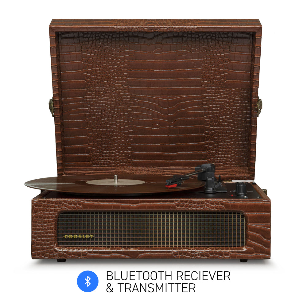 Crosley Voyager Bluetooth Portable Turntable - Brown Croc