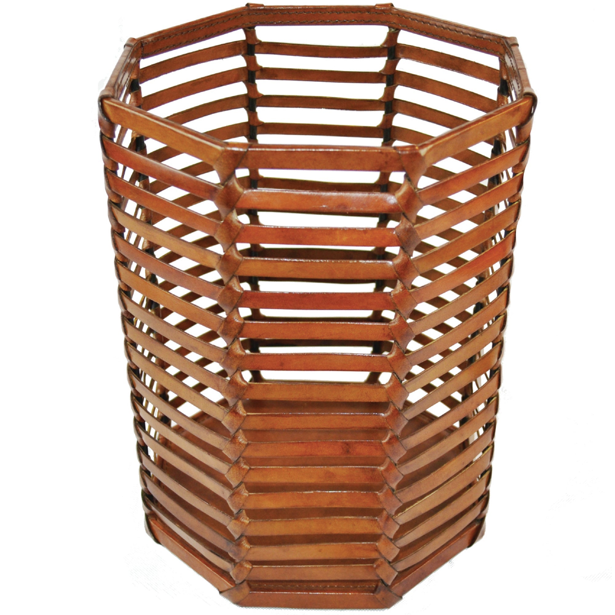 Artisanal Leather Waste Bin (2 Colors to Choose)
