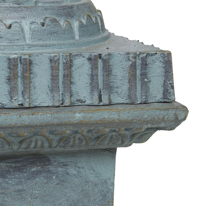 Antique Copper Pedestal Cast Iron Urn