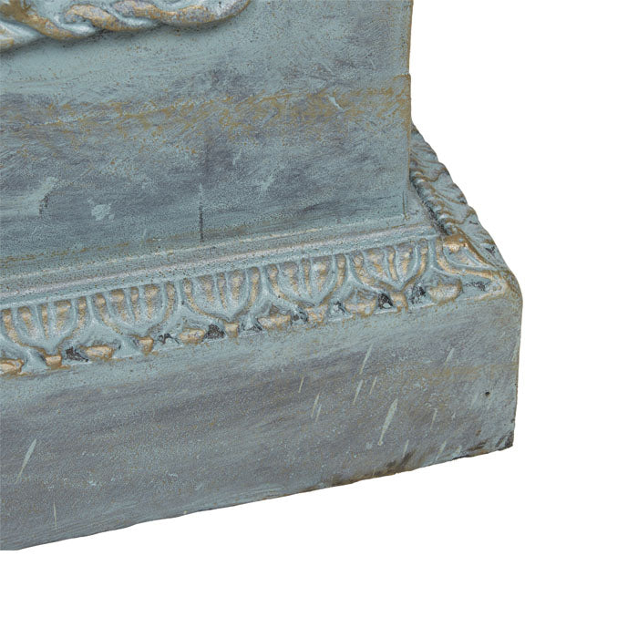 Antique Copper Pedestal Cast Iron Urn