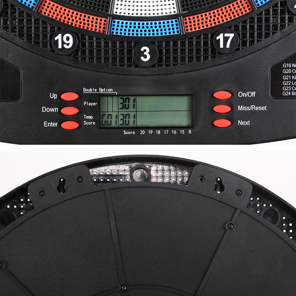 13.5" Dart Board with Soft Tip Darts Electronic Scorer