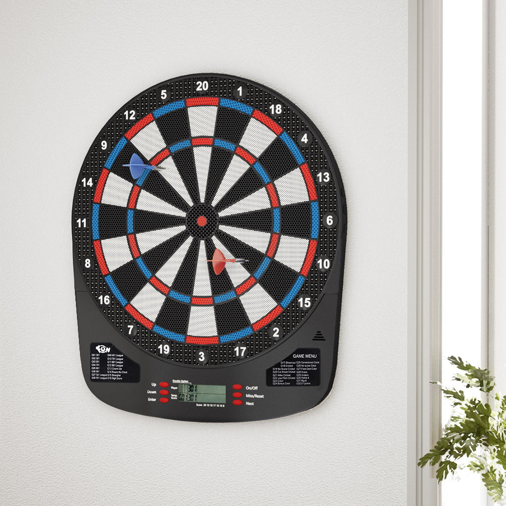 13.5" Dart Board with Soft Tip Darts Electronic Scorer
