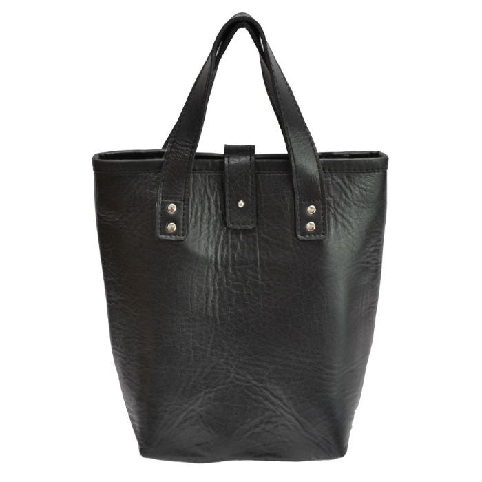 Luxe Leather Handbag Double Wine Holder