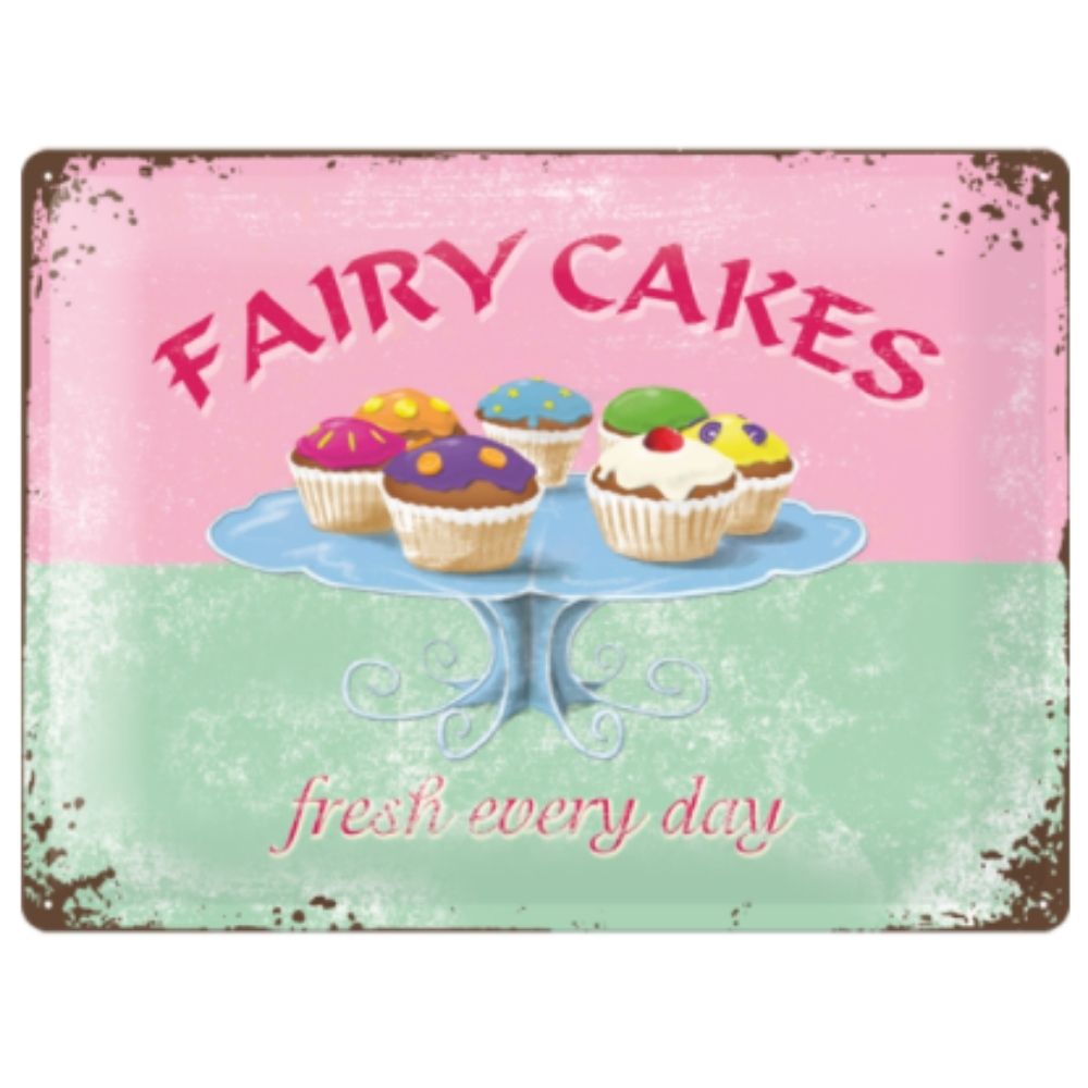 Fairy Cupcakes Metal Sign