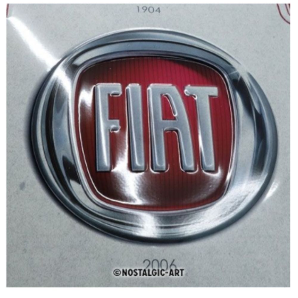 Fiat Logo Evolution Metal Sign