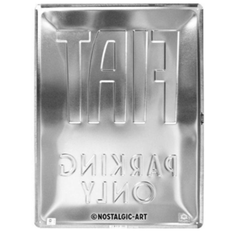 Fiat Parking Only Metal Sign