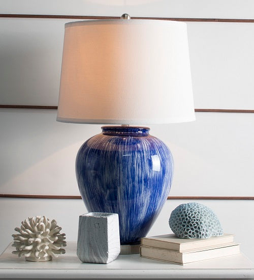 Athena Ceramic Table Lamp with White Shade