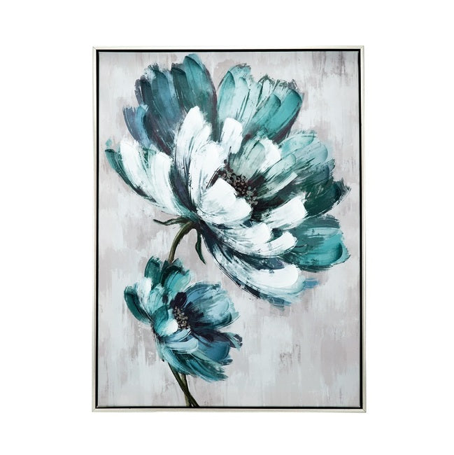Floral Embellished & Handpainted Canvas Wall Art (2 sizes to choose)
