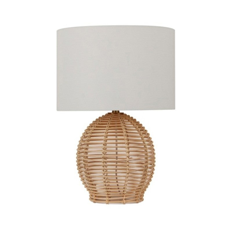 Coastal Rattan Bedside Table Lamp
