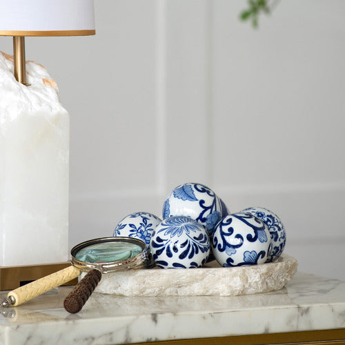 Set of 6 Aline Ceramic Decorative Balls 10cms