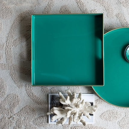 Mimosa Square Tray in Turquoise
