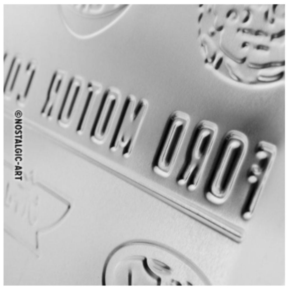 Ford Motor Company Logo Evolution Metal Sign