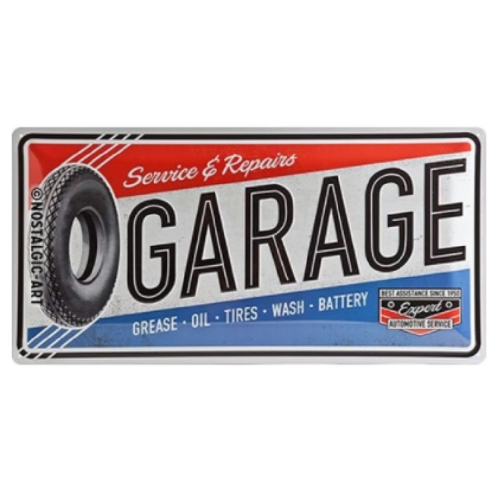 Service & Repairs Garage Long Metal Sign