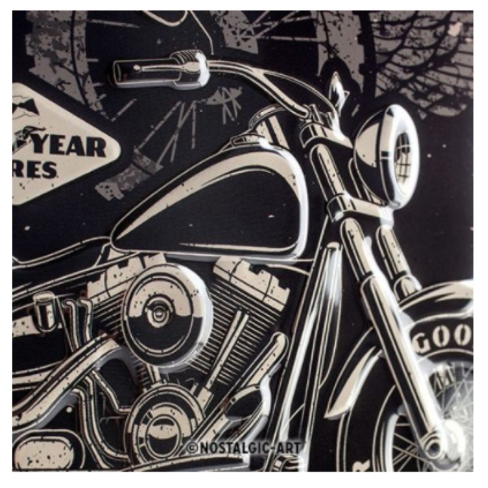 Goodyear Motorcycle Metal Sign (Available in 2 Colors)