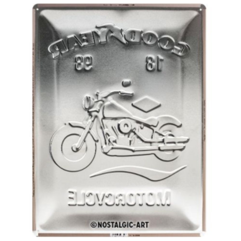 Goodyear Motorcycle Metal Sign (Available in 2 Colors)