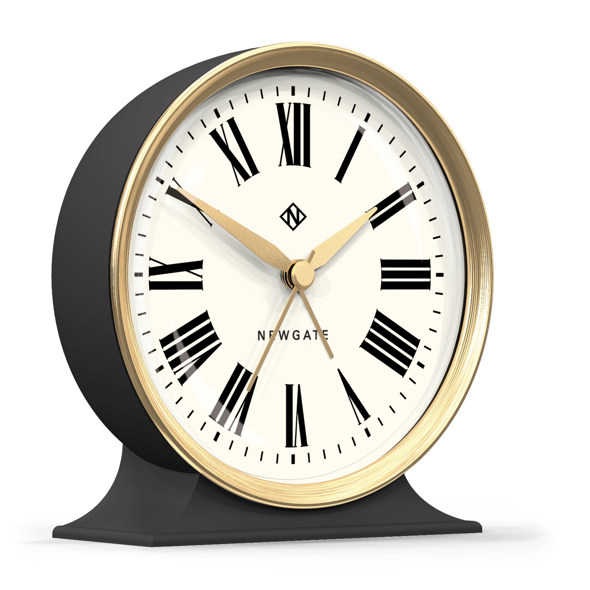Newgate Hotel Alarm Clock Grey & Brass