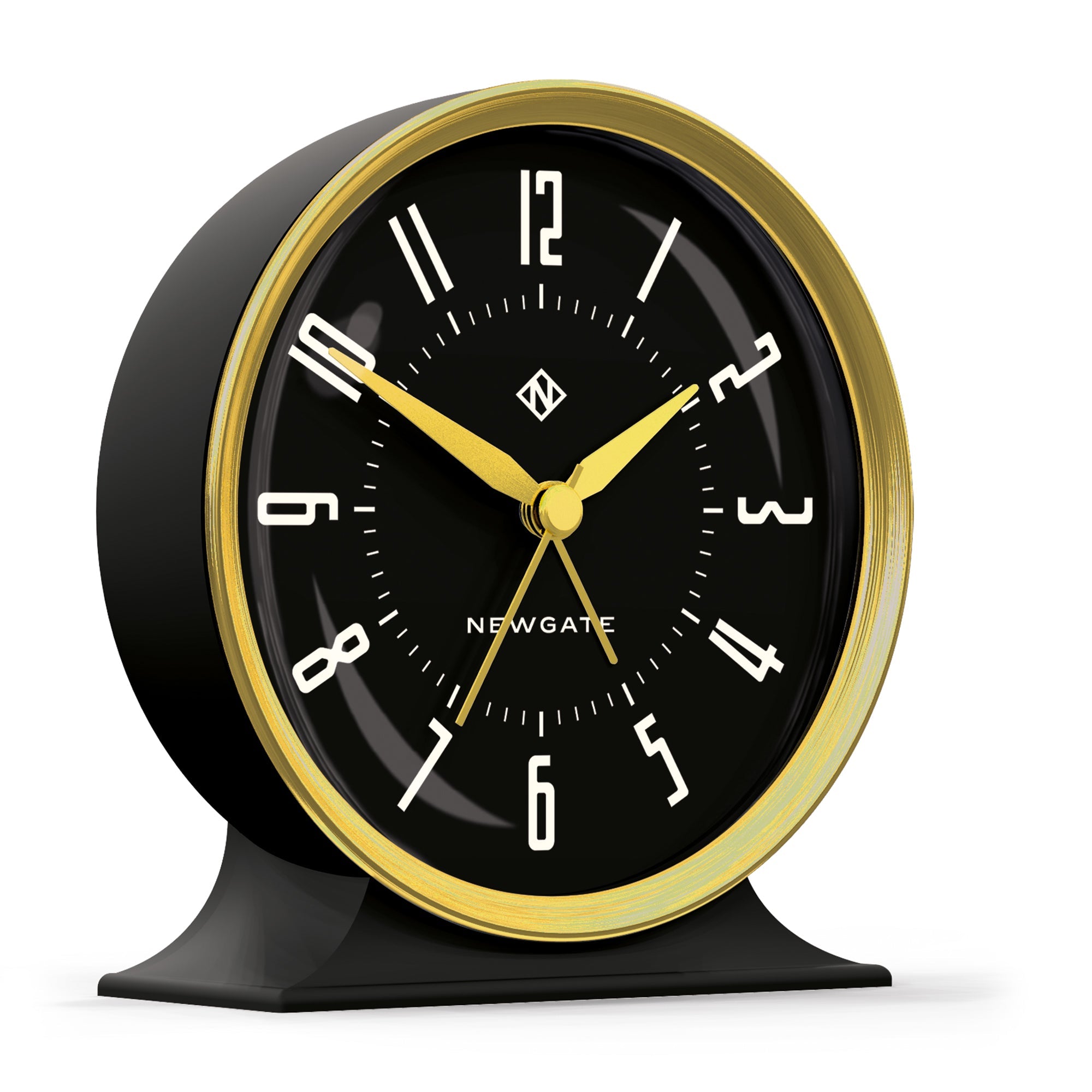 Newgate Hotel Alarm Clock Black & Brass