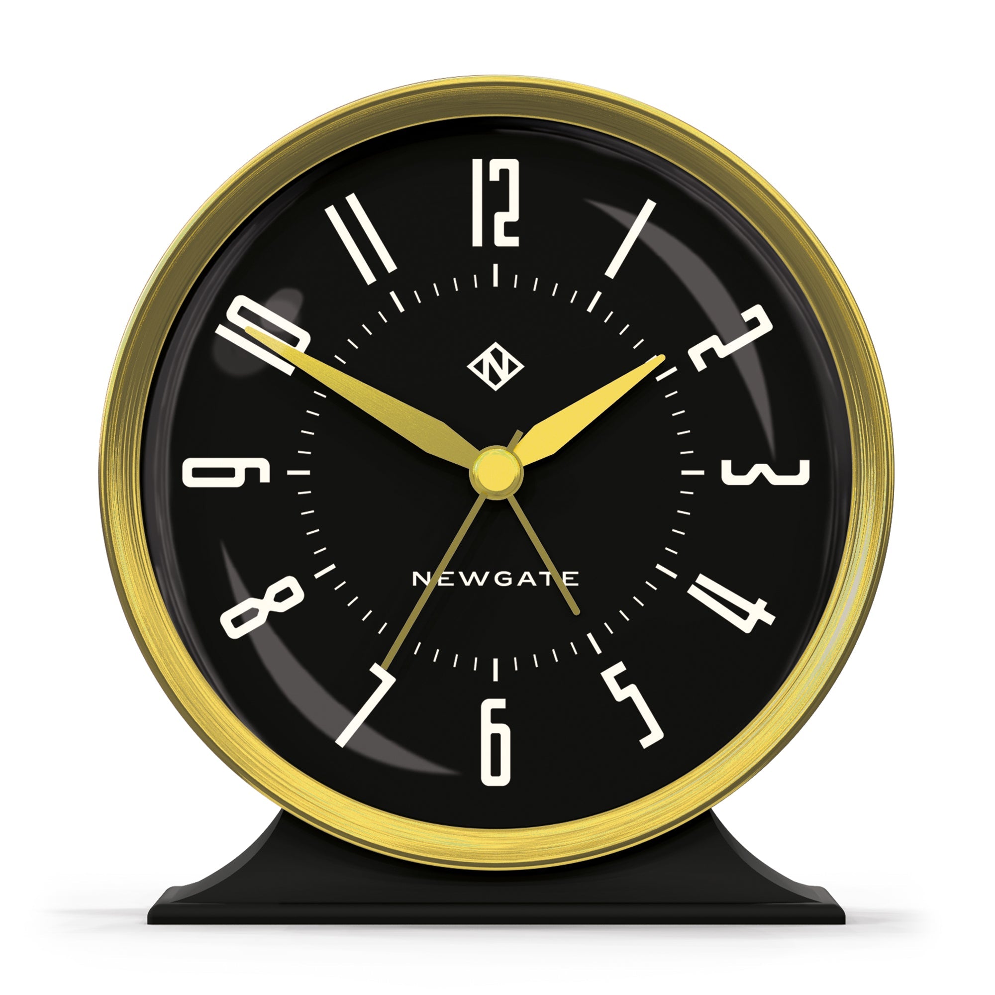 Newgate Hotel Alarm Clock Black & Brass