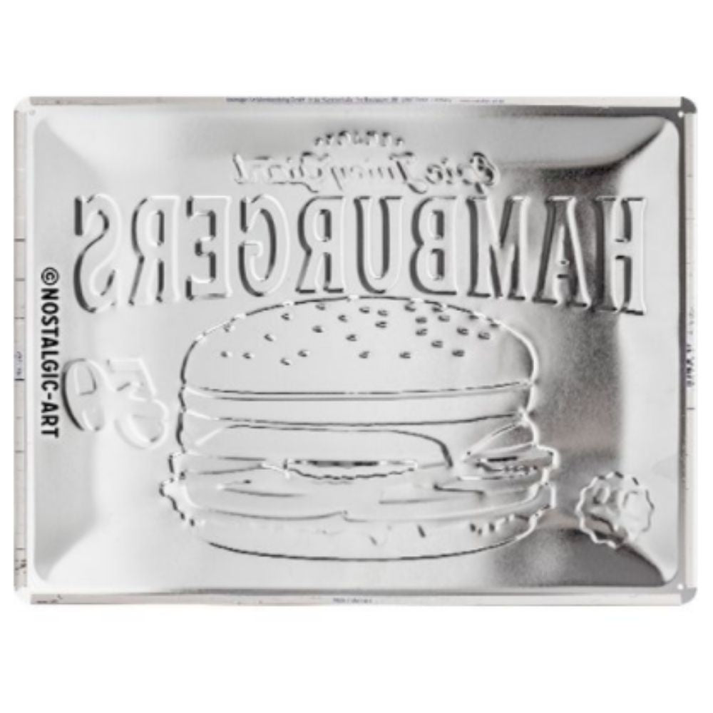 Enjoy Hamburgers Metal Sign