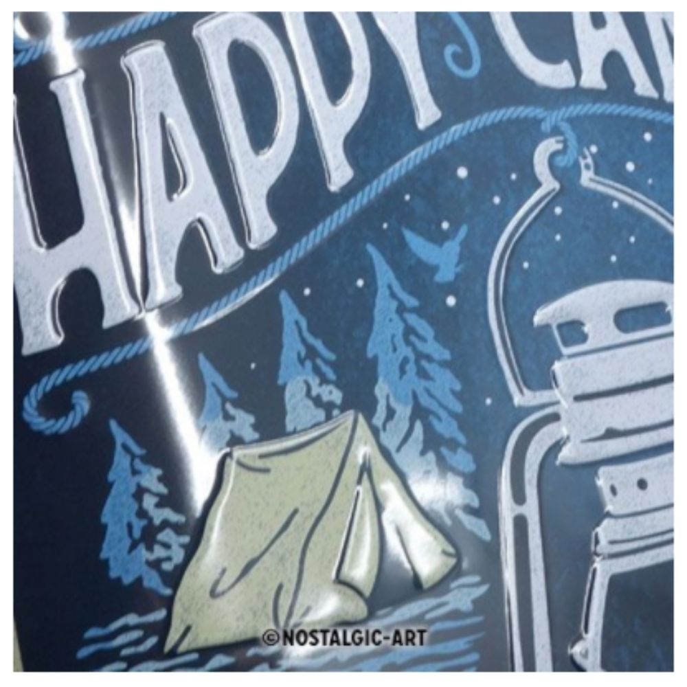 Happy Camper Wild Life Metal Sign