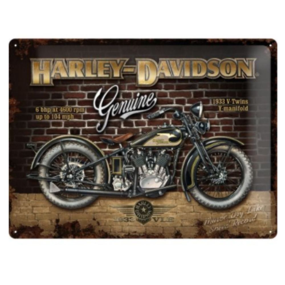Harley Davidson Brick Wall Metal Sign
