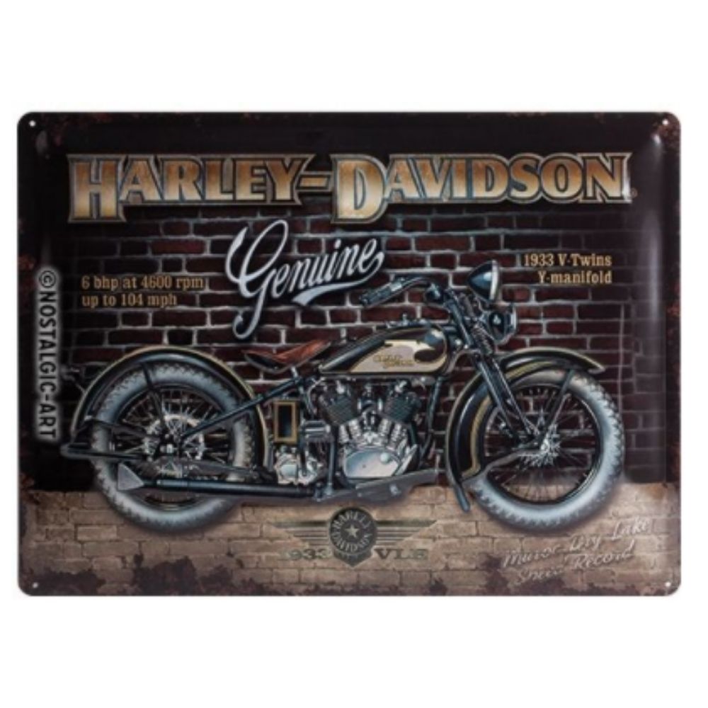 Harley Davidson Brick Wall Metal Sign
