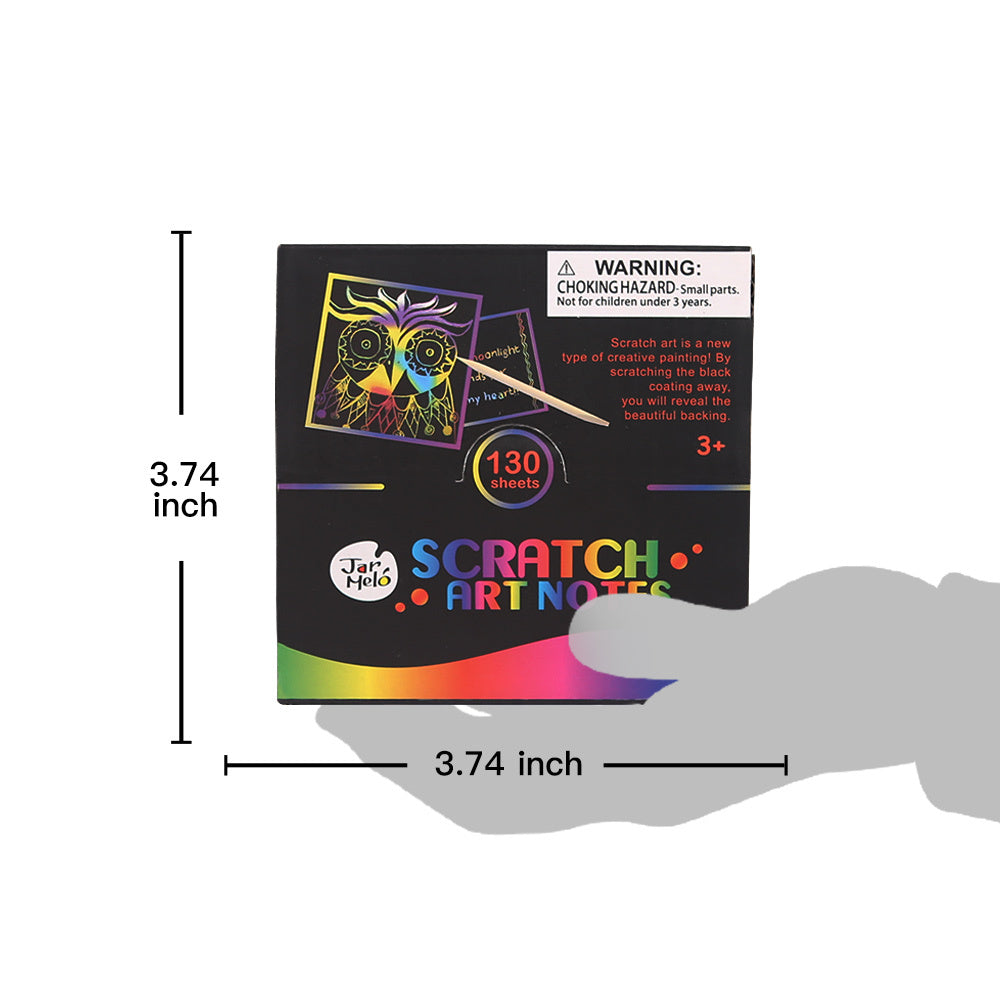 Rainbow Scratch Art Notes Box Set 130Pcs