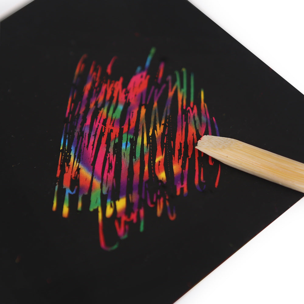 Rainbow Scratch Art Notes Box Set 130Pcs
