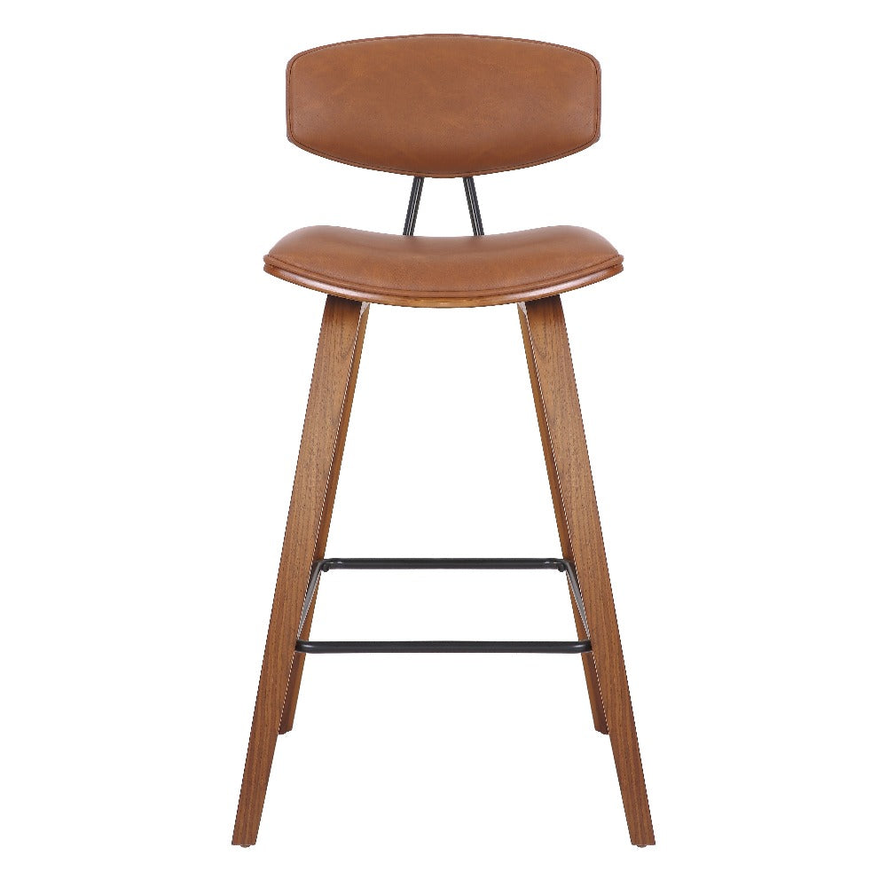 Retro Kitchen High Bench Chair - Brown (Set Of 2)