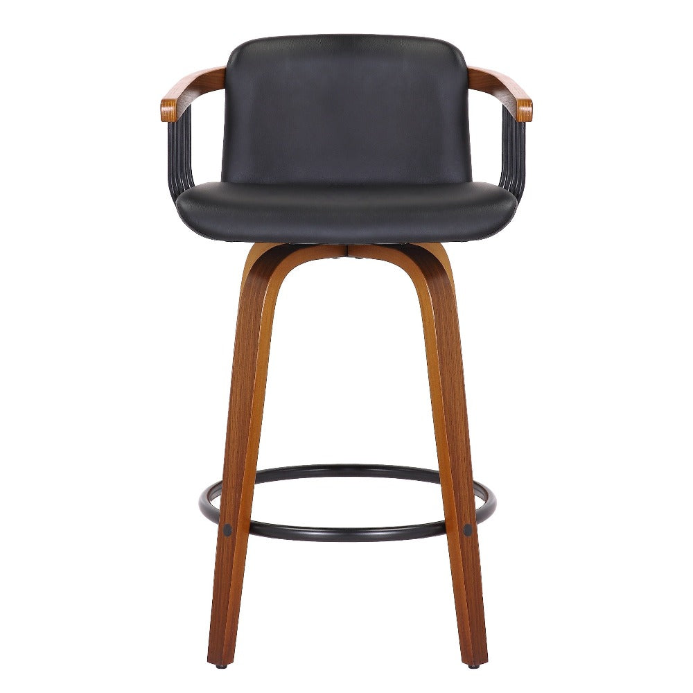 Commander Kitchen Swivel Armchair Bar Stool (Set of 2)
