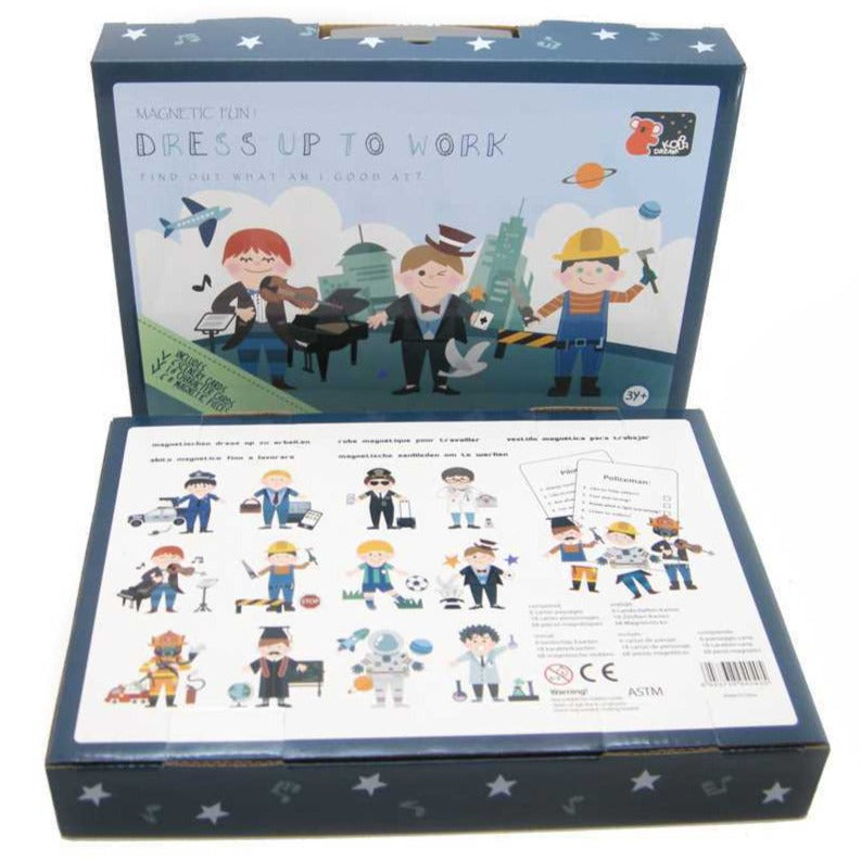 Boy Going To Work Kids Magnetic Dress Up Kit