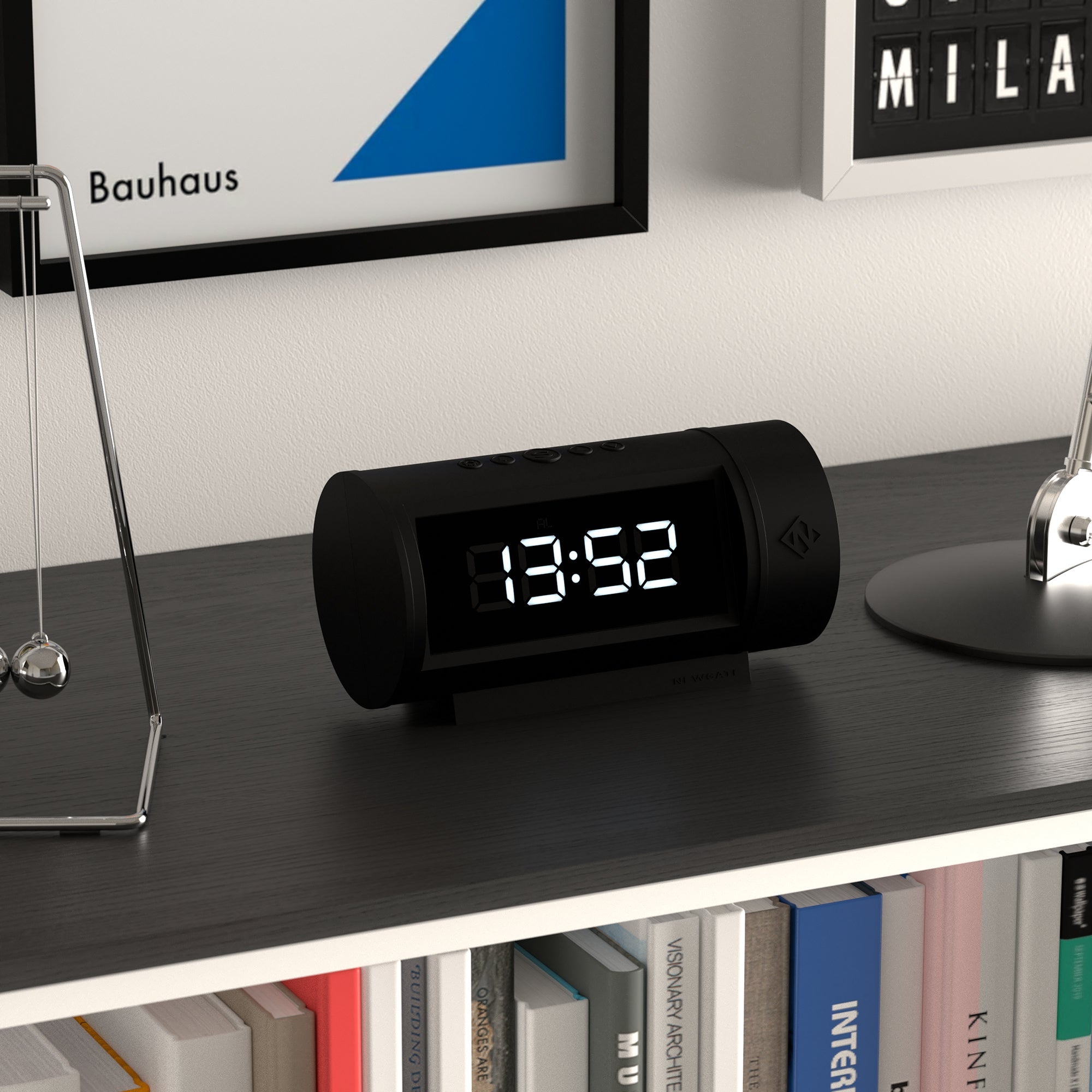Newgate Pil LED Alarm Clock Black
