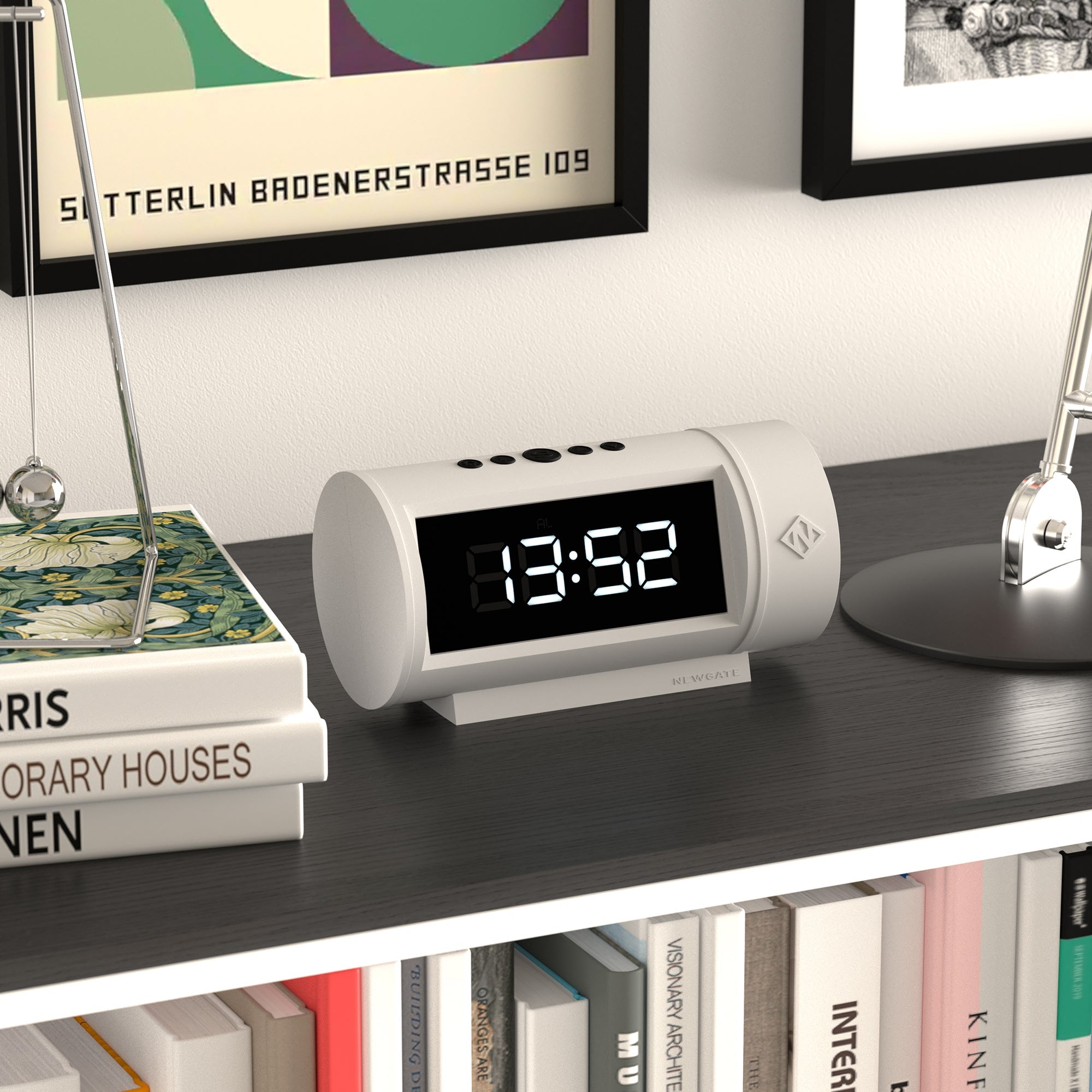 Newgate Pil LED Alarm Clock White