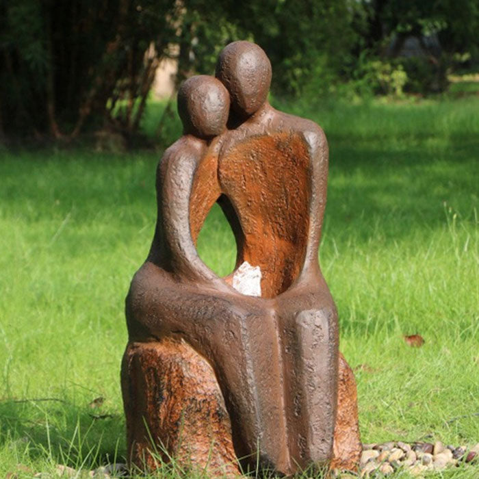 Romantic Rustic Lovers Fountain with LED