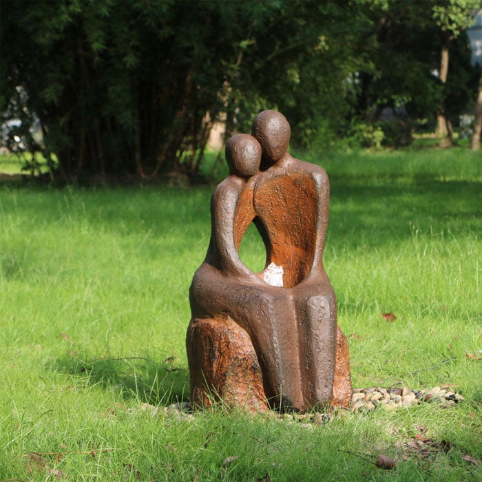 Romantic Rustic Lovers Fountain with LED