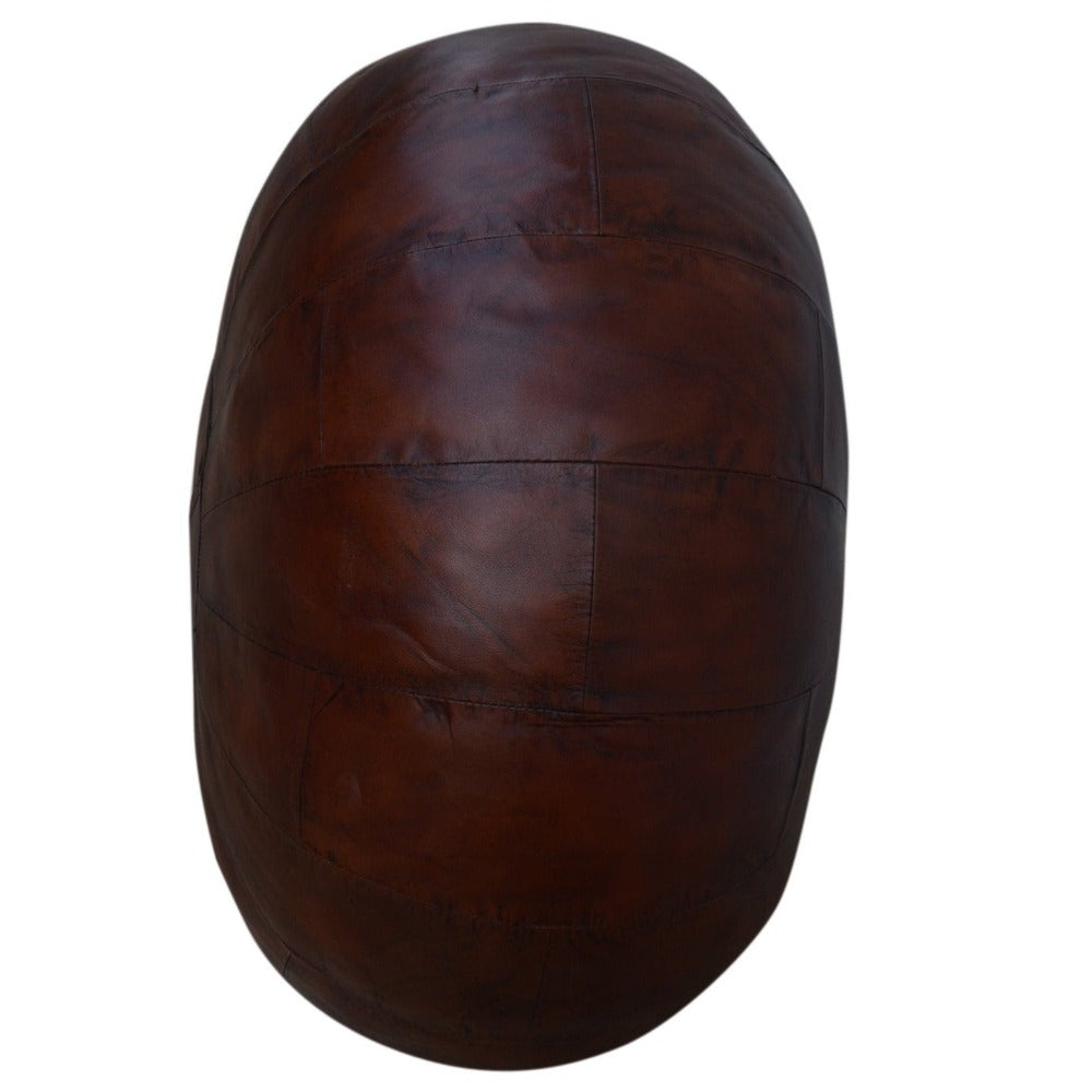Coffee Leather Ottoman