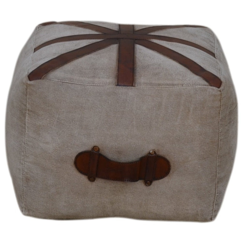 "N0 6" Canvas Square Ottoman