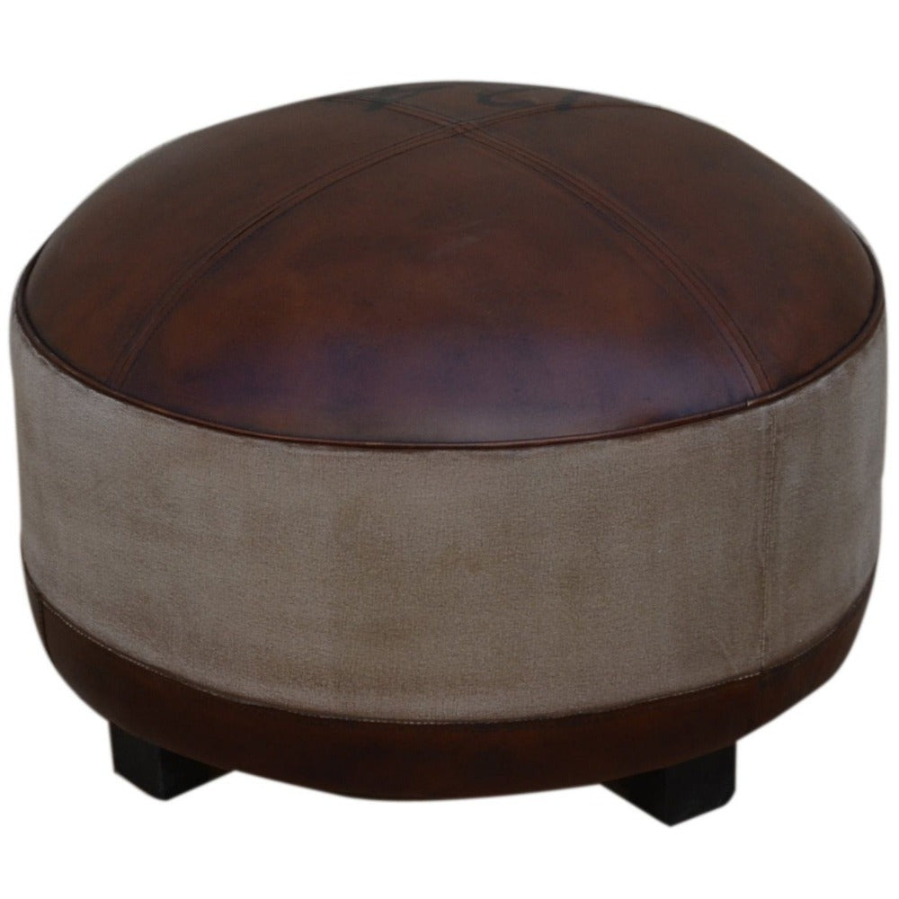 Vintage Round Ottoman