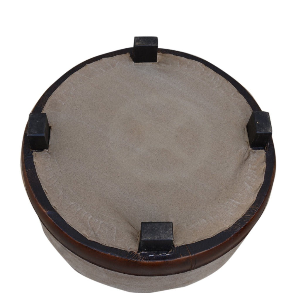 Vintage Round Ottoman