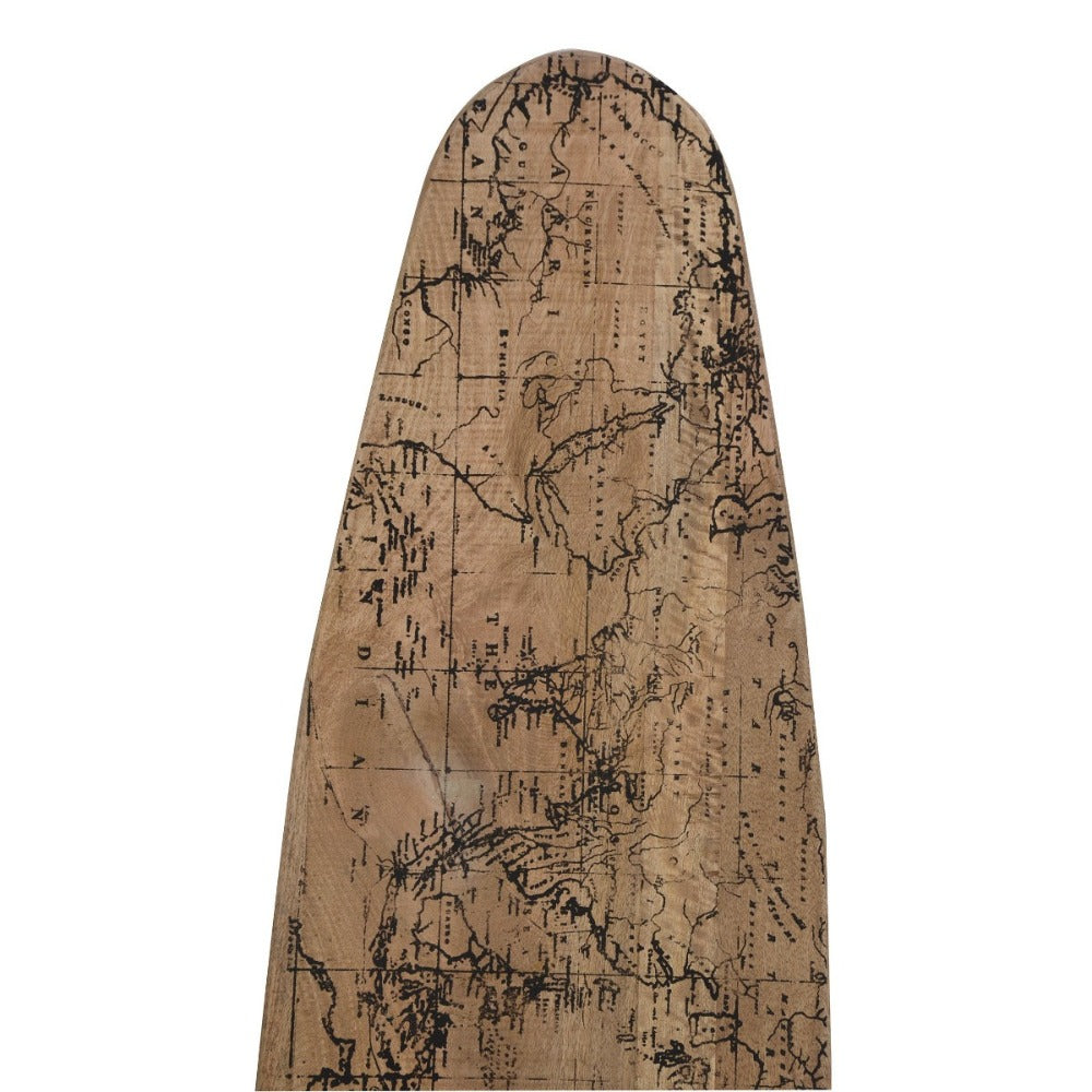 World Map Hardwood Surfboard Wall Art